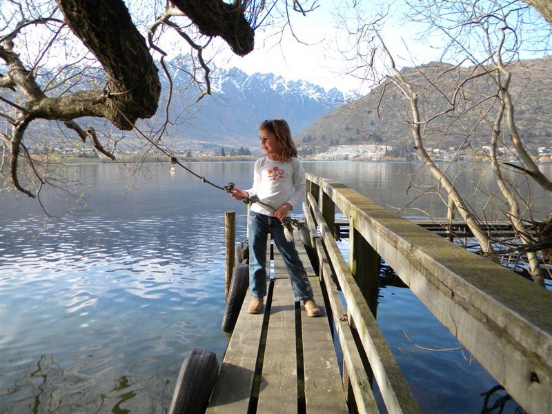 The backyard is the lake and sooo beautiful - Chelsea is here modeling Esprit