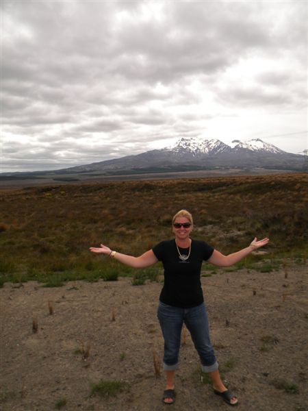 Snow capped mountains in December