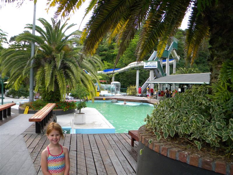 DeBretts Camp ground with mineral pools at Taupo